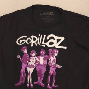 Gorillaz Band Crew Neck Graphic Shirt Womens Size Extra Large XL Black